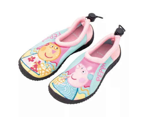 Peppa malac gyerek vízicipő – rózsaszín és mentazöld, csúszásmentes talppal (26)
