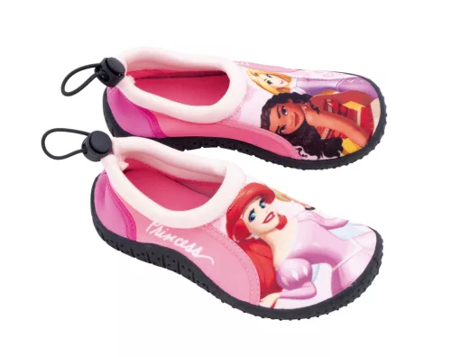 Gyerek vízicipő Disney hercegnőkkel – Moana és Aranyhaj mintával, rózsaszín