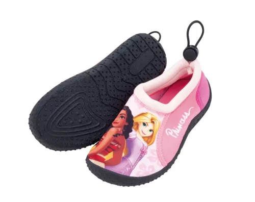 Gyerek vízicipő Disney hercegnőkkel – Moana és Aranyhaj mintával, rózsaszín