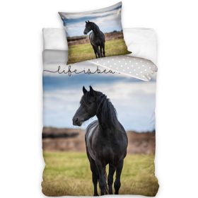 Lovas ágynemű (fekete ló)