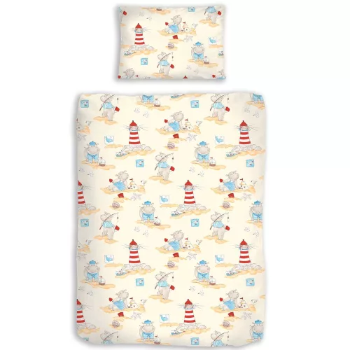 Világítotornyos ovis ágynemű szett