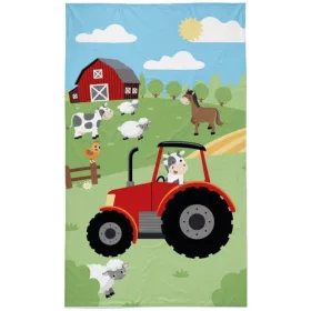 Traktoros, farmos kéztörlő (piros traki)