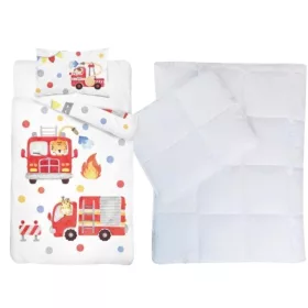 Tűzoltó állatok bambuszos ovis ágynemű szett (FD)