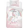 Unikornis ovis ágynemű – Unicorn's Power 2, szivárványos, kislányos 100% pamut ágyneműhuzat
