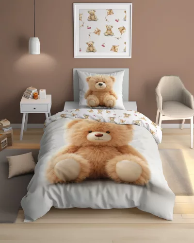 Foszoreszkáló Teddy maci ágynemű