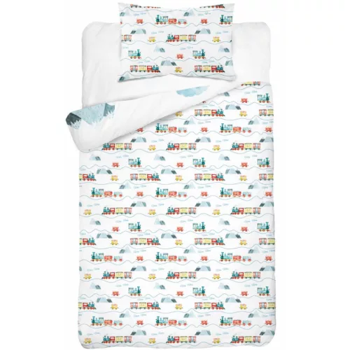 Vonatos ovis ágynemű szett 100x135+40x60 cm pamut