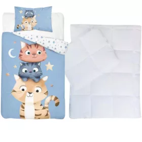 Cicabarátok ovis ágynemü szett (kék)