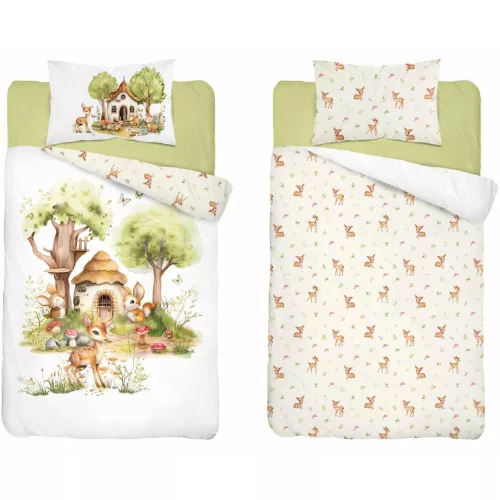 Erdei állatok ovis ágynemű (kunyhó)