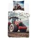 Traktoros ágyneműhuzat 140x200 cm 100% pamut gyerekeknek piros traktor mintával