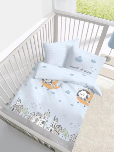 Helikopteres kiskutyás ovis ágynemű