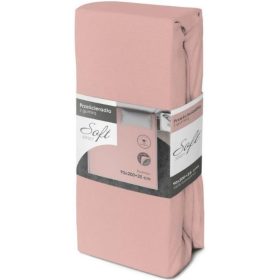 90x200cm világosrózsaszín jersey gumis lepedő (+25cm) 