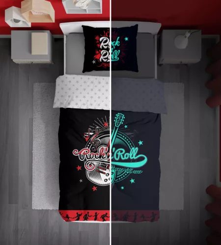 Foszforeszkáló Rock and Roll ágynemű