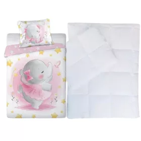 Elefántos ovis ágynemű szett (rózsaszín balerina)