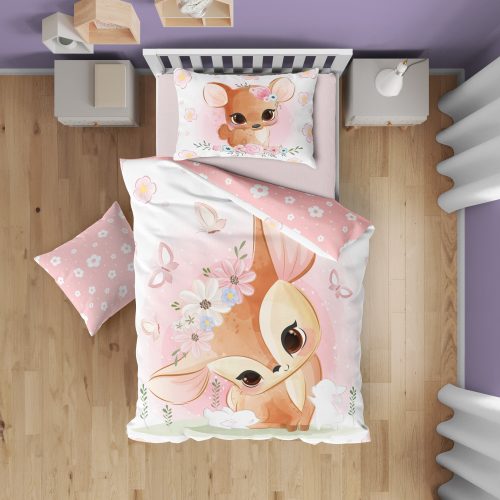 Őzikés ovis ágynemű (virágok)