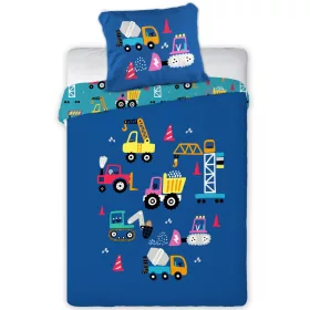Munkagépes ovis ágynemű (blue)