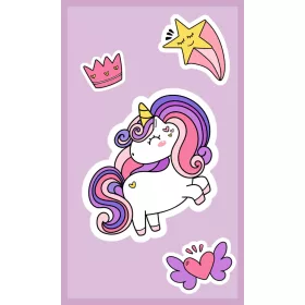 Unikornis kéztörlő 30x50 cm pamut