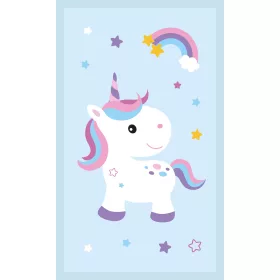 Unikornisos kéztörlő 30x50 cm pamut