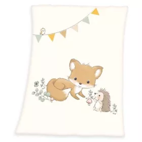 Rókás-sünis gyerekpléd