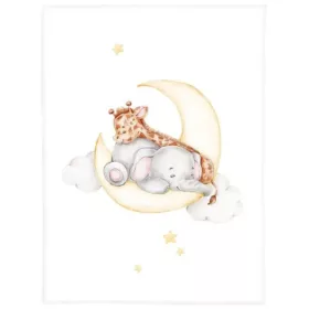 Zsiráfos-elefántos gyerekpléd