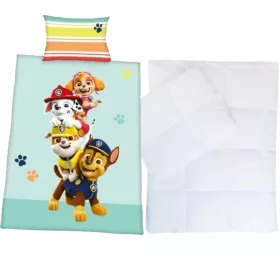 Mancs őrjárat ovis ágynemű szett (színes csíkos)