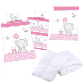 Elféntos ovis kuckó csomag – 100% pamut ágyneműhuzat, paplan-párna és pléd egyben