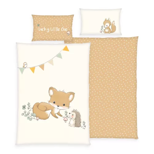 Rókás-sünis ovis ágynemű szett (box)