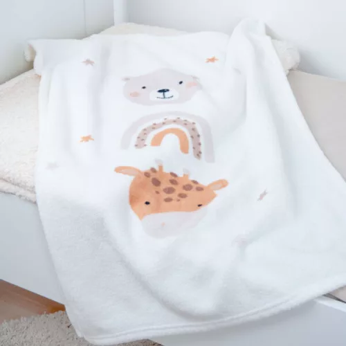 Zsiráfos , macis ovis kuckó csomag – 100% pamut ágyneműhuzat, paplan-párna és pléd egyben