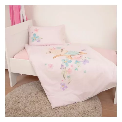 Kisteknős ovis kuckó csomag – 100% pamut ágyneműhuzat, paplan-párna és pléd egyben