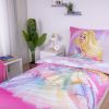 Barbie Rainbow pamut ágyneműhuzat szett 140x200 + 70x90 cm – színes gyerek ágynemű kislányoknak