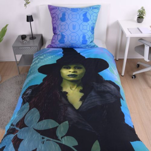 Wicked Twilight Magic ágyneműszett 140x200 + 70x90 cm – 100% pamut, cipzáros, 60°C-on mosható, Glinda és Elphaba mintával