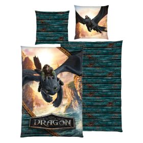 Dragons pamut ágyneműhuzat szett 135x200 + 80x80 cm – Így neveld a sárkányodat , Hablaty