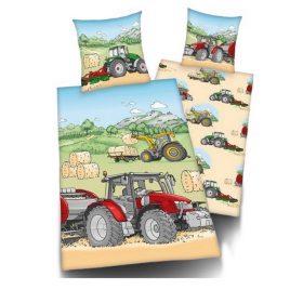 Traktoros ágynemű (szalmabála)