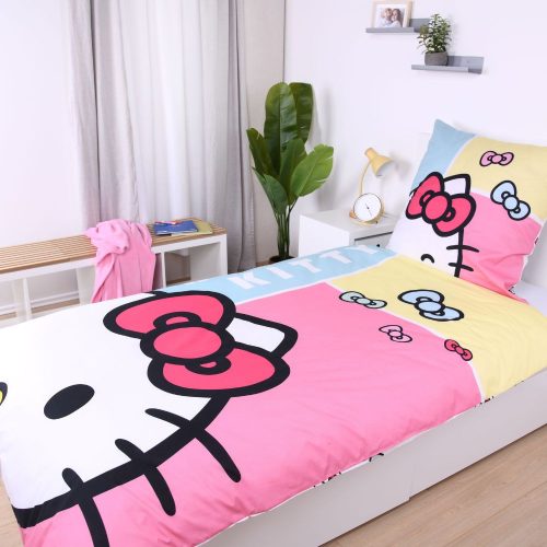 Hello Kitty Sweet Dreams ágynemű – 135x200 cm pamut ágyneműhuzat szett kislányoknak
