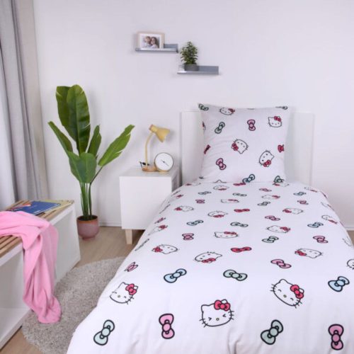 Hello Kitty Sweet Dreams ágynemű – 135x200 cm pamut ágyneműhuzat szett kislányoknak