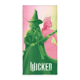 Wicked - Mystic pamut törölköző 75x150 cm - Elphaba és Glinda design 