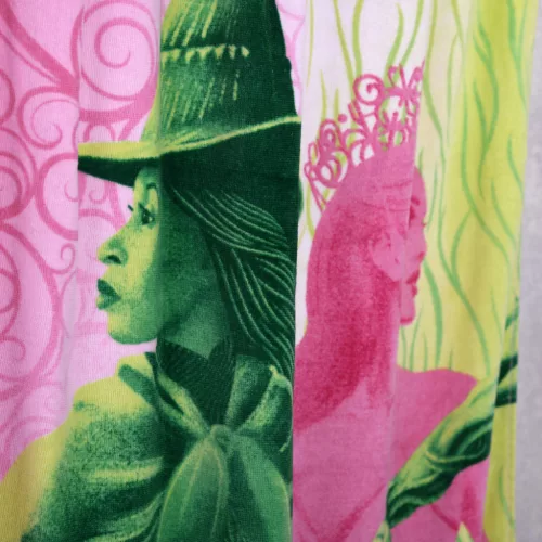 Wicked - Mystic pamut törölköző 75x150 cm - Elphaba és Glinda design 