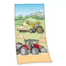 Traktoros törölköző (szalmabála)