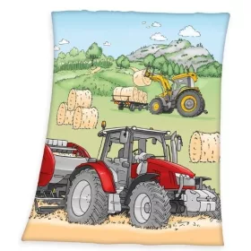 Traktoros pléd (szalmabála)