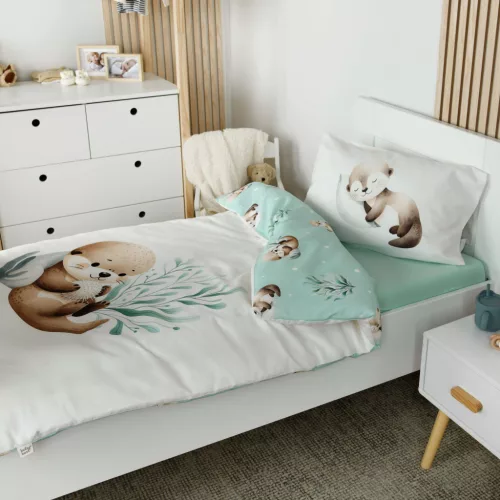 Vidrás ovis kuckó csomag – 100% pamut ágyneműhuzat, paplan-párna és pléd egyben