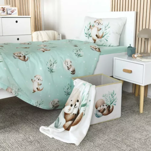 Vidrás ovis kuckó csomag – 100% pamut ágyneműhuzat, paplan-párna és pléd egyben