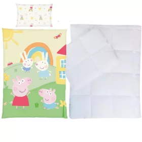 Peppa malac ovis ágynemű szett (szivárvány)