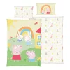 Peppa malac pamut ovis ágynemű szett 100x135 cm – színes gyerek ágynemű párnahuzattal