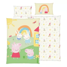 Peppa malac pamut ovis ágynemű szett 100x135 cm – színes gyerek ágynemű párnahuzattal