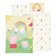 Peppa malac pamut ovis ágynemű szett 100x135 cm – színes gyerek ágynemű párnahuzattal