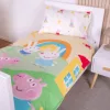 Peppa malac pamut ovis ágynemű szett 100x135 cm – színes gyerek ágynemű párnahuzattal