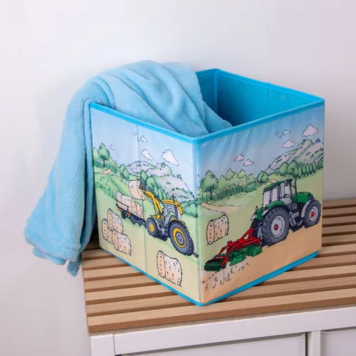 Traktoros tárolódoboz 30x30x30 cm