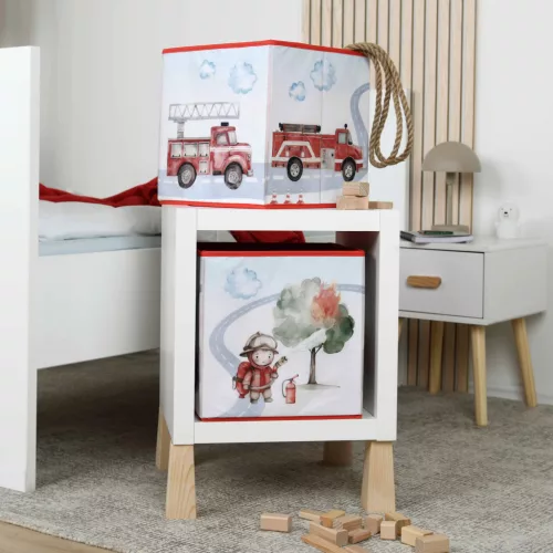  Tűzoltós tárolódoboz 30x30x30 cm