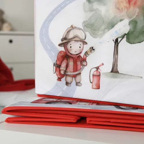  Tűzoltós tárolódoboz 30x30x30 cm