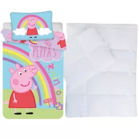 Peppa malac ovis ágynemű szett (Szivárvány)