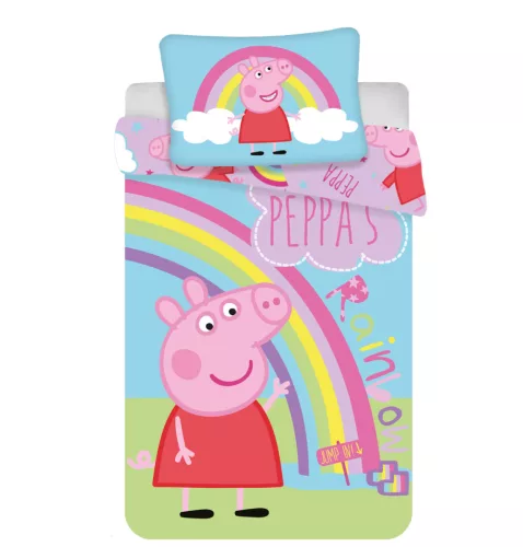 Peppa malac ovis ágynemű szett (Szivárvány)